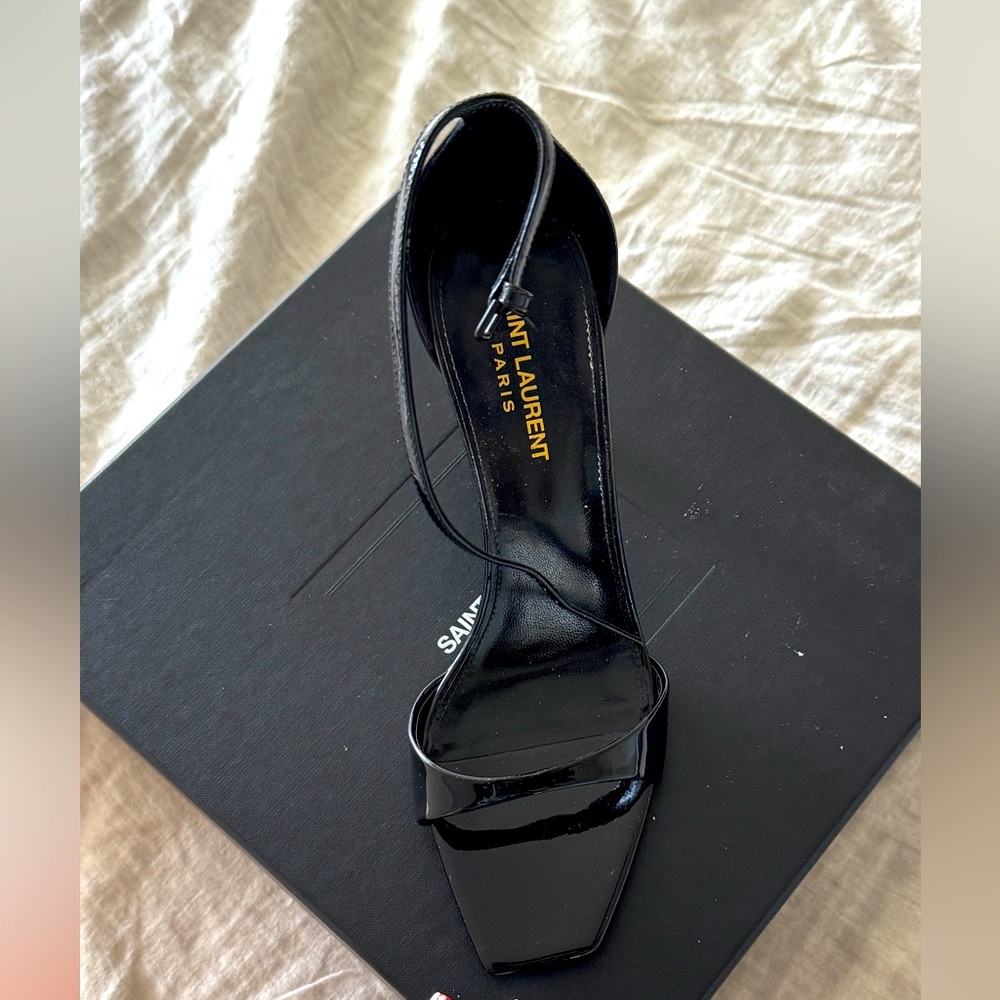 Saint Laurent Black Heels Minimalist Design